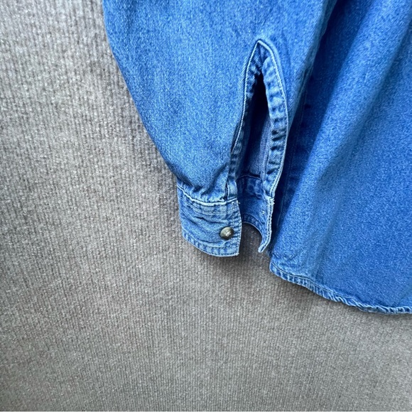 Bobbie Brooks Vintage Embroidered Christmas Bears Long Sleeve Button Up Size XL - Picture 6 of 12